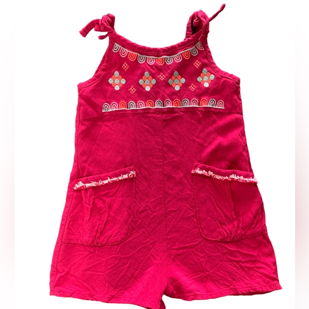 Girls pink Romper